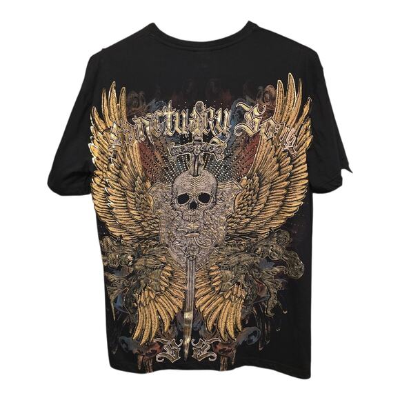 CH Apparel Sanctuary Soul Pullover Tshirt Mens Size XL Skull Swords Gothic Punk - Picture 2 of 10